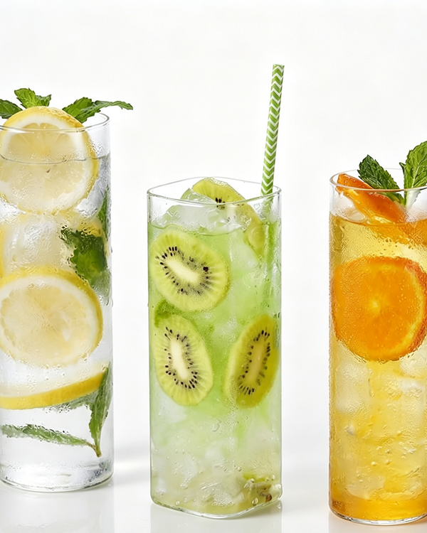 Minimalist Geometric Tall Crystal Cold Drink Glass Tumbler