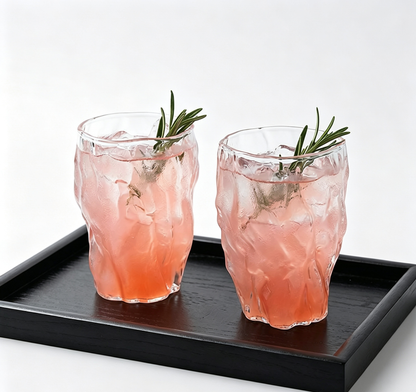 Glacier Wrinkle Irregular Twisted Crystal Glass Tumbler