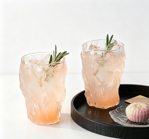Glacier Wrinkle Irregular Twisted Crystal Glass Tumbler
