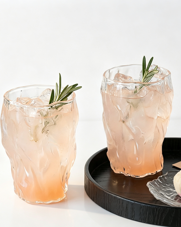 Glacier Wrinkle Irregular Twisted Crystal Glass Tumbler