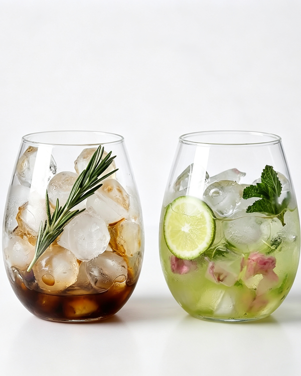 Minimalist Oval Egg-Shaped Lead-Free Crystal Glass Tumbler