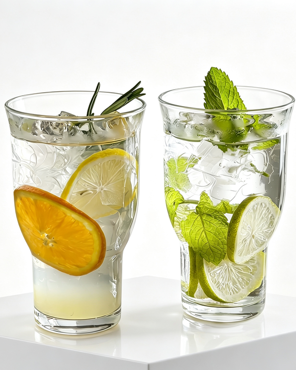 Vintage Waisted Large-Capacity Cold Drink Crystal Glass Tumbler