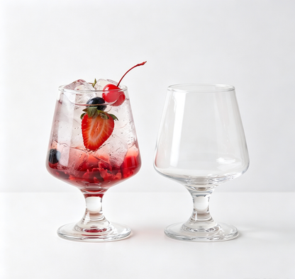 Luxury Tapered Short Stem Lead-Free Borosilicate Glass