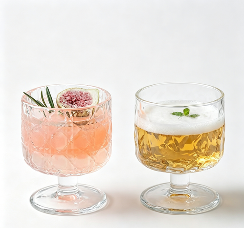 Luxury Embossed Textured Lead-Free Borosilicate Glass