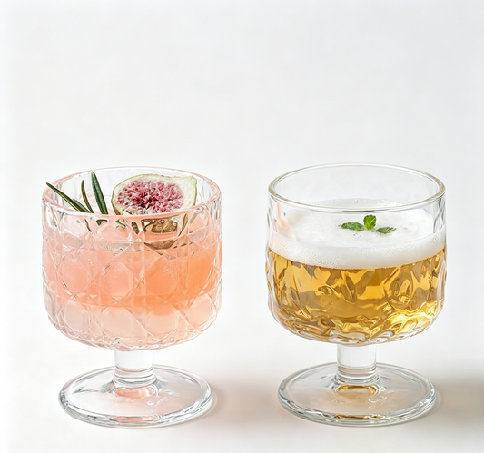 Luxury Embossed Textured Lead-Free Borosilicate Glass