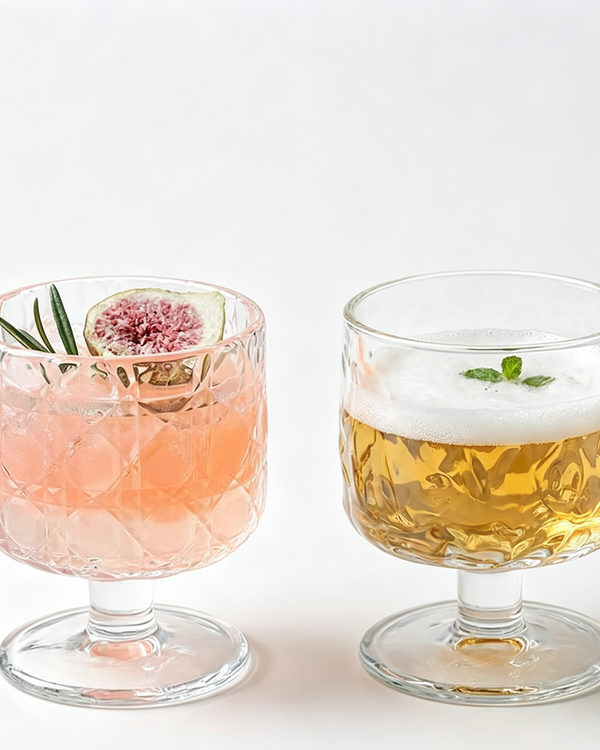Luxury Embossed Textured Lead-Free Borosilicate Glass